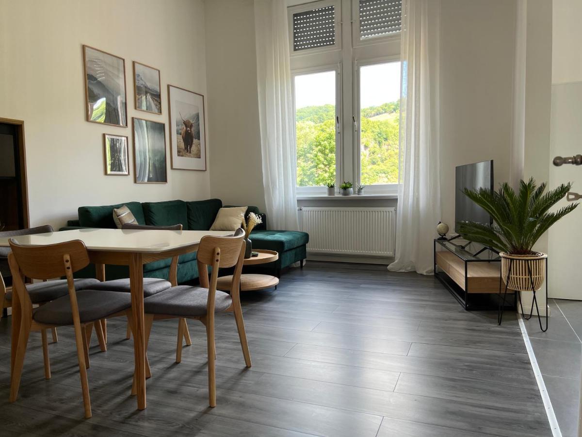 Direkter Moselblick I Altbau I 4 Personen I Terrasse Apartman Sankt Aldegund Kültér fotó